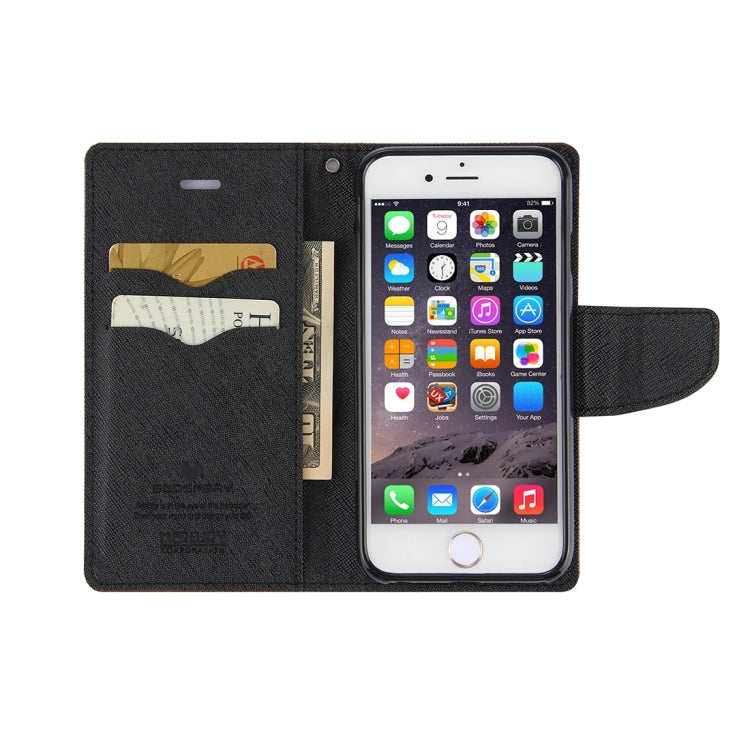GOOSPERY FANCY DIARY for iPhone 8 Plus & 7 Plus   Cross Texture Horizontal Flip Leather Case with Card Slots & Wallet & Holder
