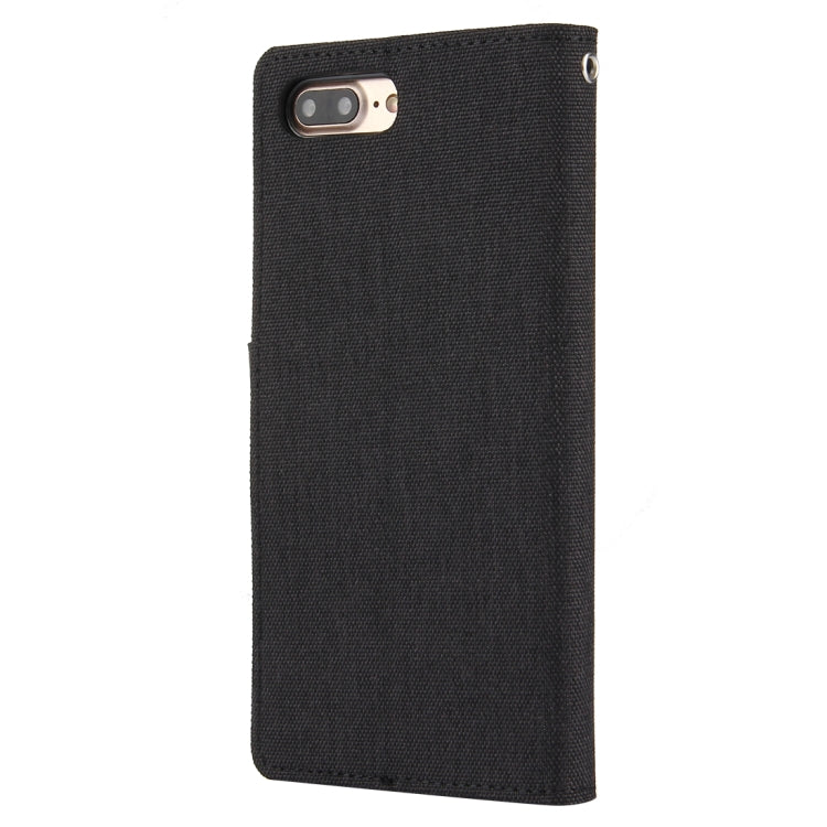 GOOSPERY CANVAS DIARY for iPhone 8 Plus & 7 Plus   Canvas Texture Horizontal Flip Leather Case with Card Slots & Wallet & Holder
