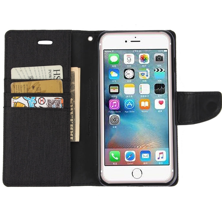 GOOSPERY CANVAS DIARY for iPhone 8 Plus & 7 Plus   Canvas Texture Horizontal Flip Leather Case with Card Slots & Wallet & Holder