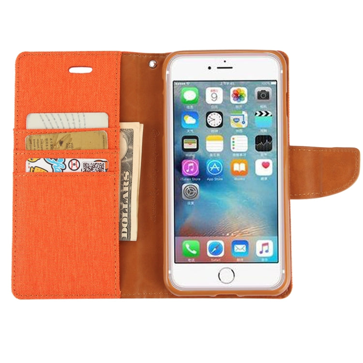 GOOSPERY CANVAS DIARY for iPhone 8 Plus & 7 Plus   Canvas Texture Horizontal Flip Leather Case with Card Slots & Wallet & Holder