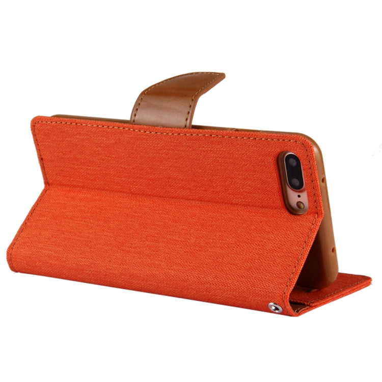 GOOSPERY CANVAS DIARY for iPhone 8 Plus & 7 Plus   Canvas Texture Horizontal Flip Leather Case with Card Slots & Wallet & Holder