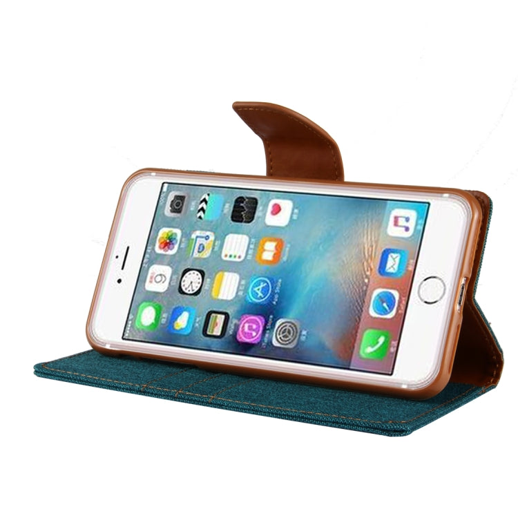 GOOSPERY CANVAS DIARY for iPhone 8 Plus & 7 Plus   Canvas Texture Horizontal Flip Leather Case with Card Slots & Wallet & Holder