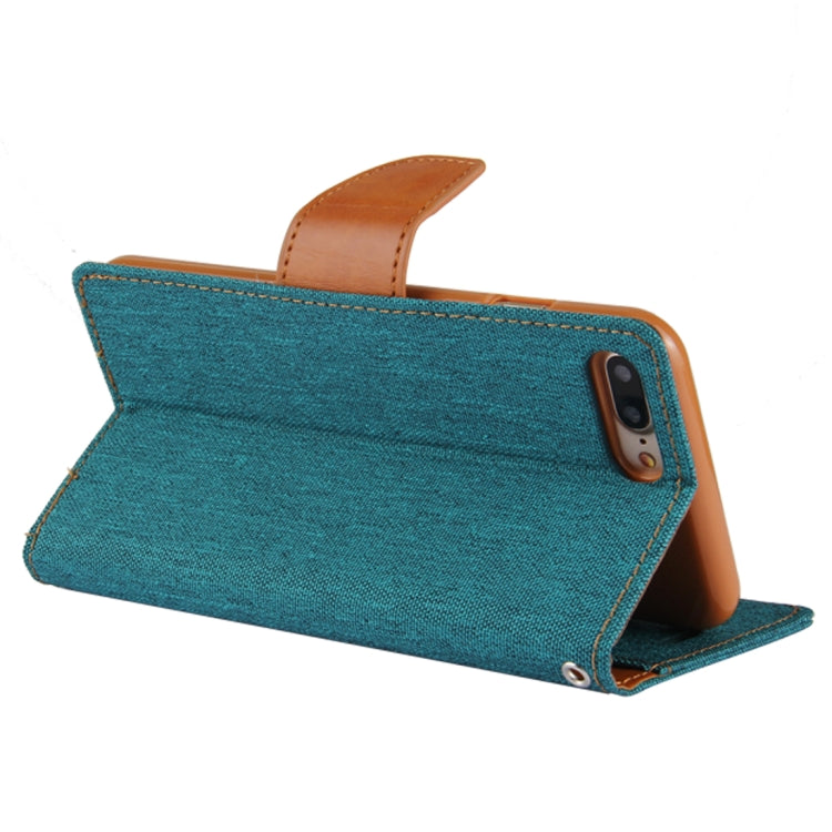 GOOSPERY CANVAS DIARY for iPhone 8 Plus & 7 Plus   Canvas Texture Horizontal Flip Leather Case with Card Slots & Wallet & Holder