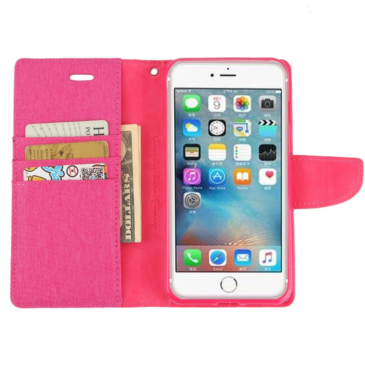 GOOSPERY CANVAS DIARY for iPhone 8 Plus & 7 Plus   Canvas Texture Horizontal Flip Leather Case with Card Slots & Wallet & Holder