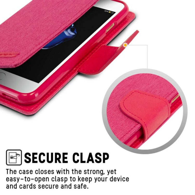GOOSPERY CANVAS DIARY for iPhone 8 Plus & 7 Plus   Canvas Texture Horizontal Flip Leather Case with Card Slots & Wallet & Holder