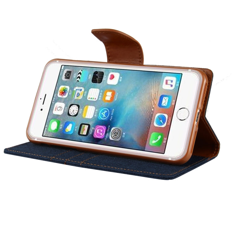 GOOSPERY CANVAS DIARY for iPhone 8 Plus & 7 Plus   Canvas Texture Horizontal Flip Leather Case with Card Slots & Wallet & Holder