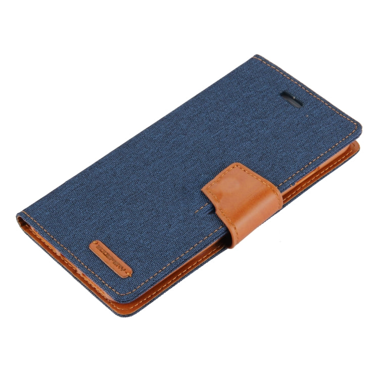 GOOSPERY CANVAS DIARY for iPhone 8 Plus & 7 Plus   Canvas Texture Horizontal Flip Leather Case with Card Slots & Wallet & Holder
