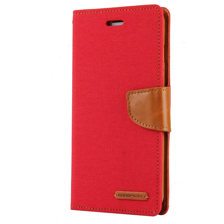 GOOSPERY CANVAS DIARY for iPhone 8 Plus & 7 Plus   Canvas Texture Horizontal Flip Leather Case with Card Slots & Wallet & Holder