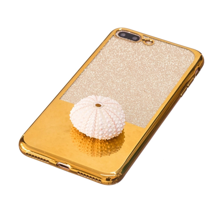 For iPhone 8 Plus & 7 Plus   Electroplating Mirror TPU Protective Back Cover Case