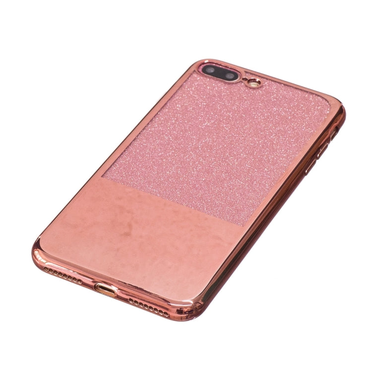 For iPhone 8 Plus & 7 Plus   Electroplating Mirror TPU Protective Back Cover Case