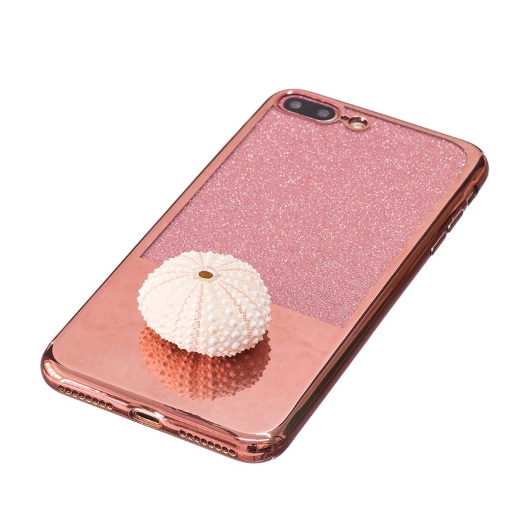 For iPhone 8 Plus & 7 Plus   Electroplating Mirror TPU Protective Back Cover Case