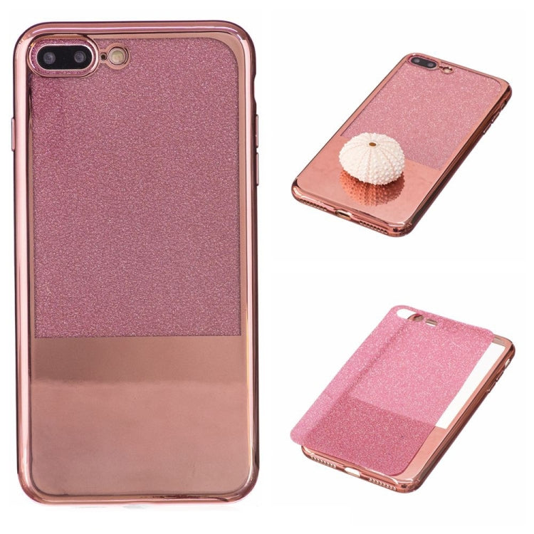 For iPhone 8 Plus & 7 Plus   Electroplating Mirror TPU Protective Back Cover Case