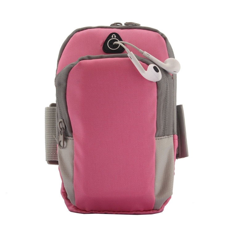 Universal Zipper Double Bag Multi-functional Sport Arm Case with Earphone Hole for iPhone X , iPhone, Samsung, HTC, Sony, Lenovo, Huawei, Xiaomi and other Smartphones, Internal Size: 17.5x10x3cm