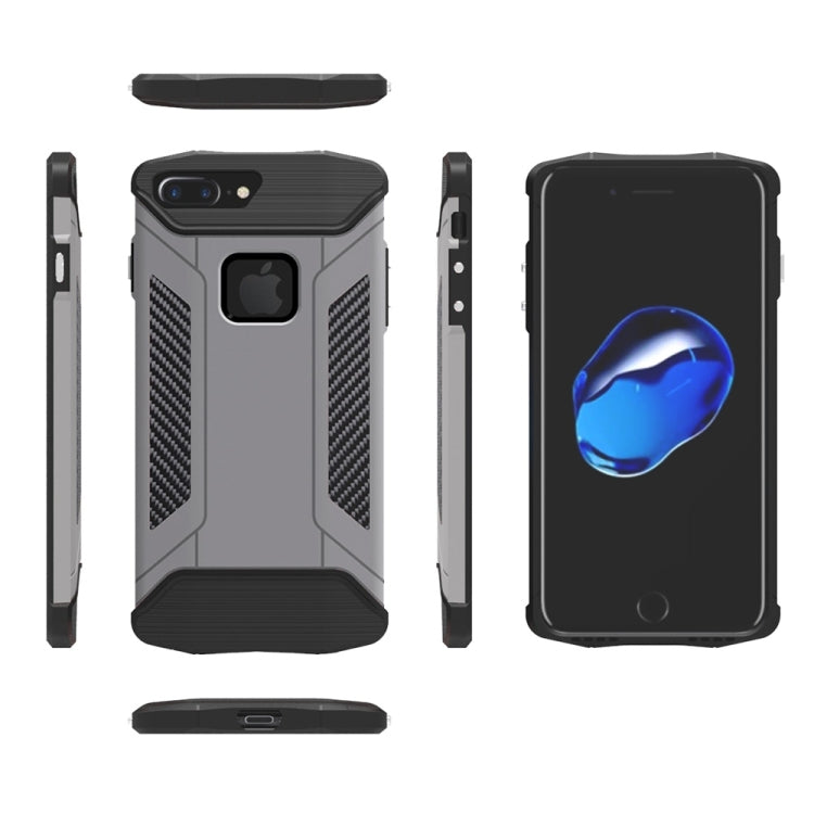 For iPhone 8 Plus & 7 Plus   TPU + PC Steel Armor Combination Case