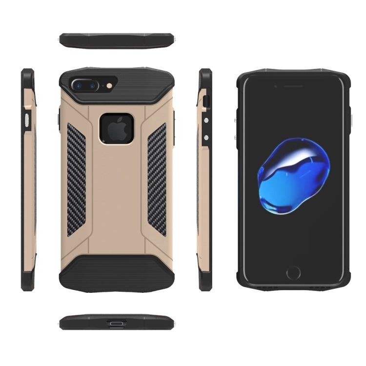 For iPhone 8 Plus & 7 Plus   TPU + PC Steel Armor Combination Case