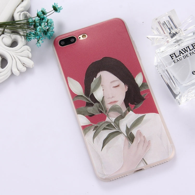 For iPhone 8 Plus & 7 Plus   TPU Frosted Embossed