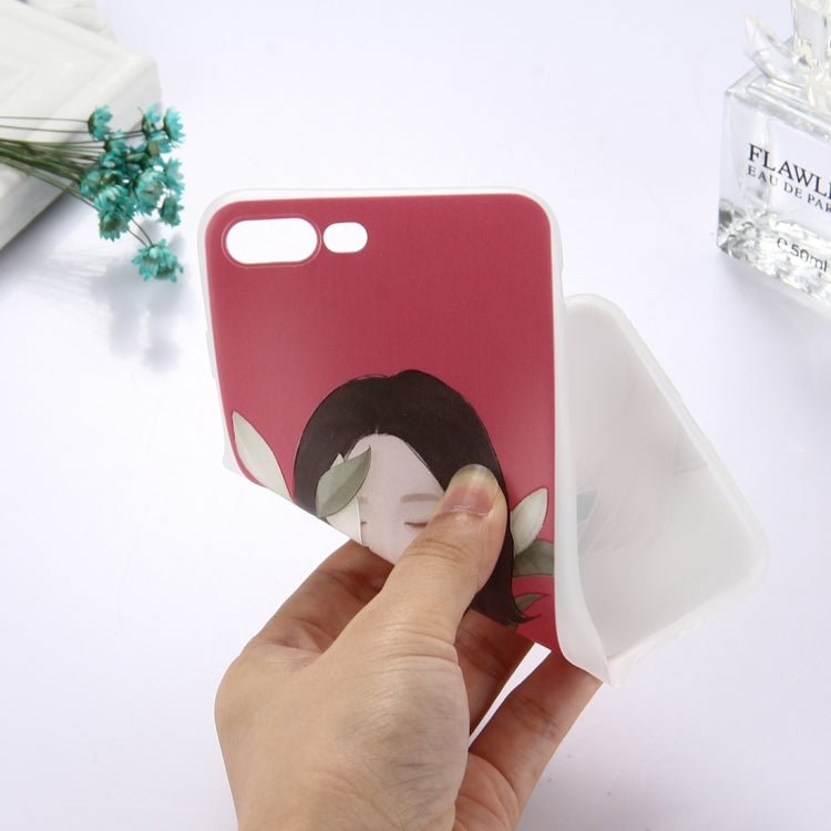 For iPhone 8 Plus & 7 Plus   TPU Frosted Embossed