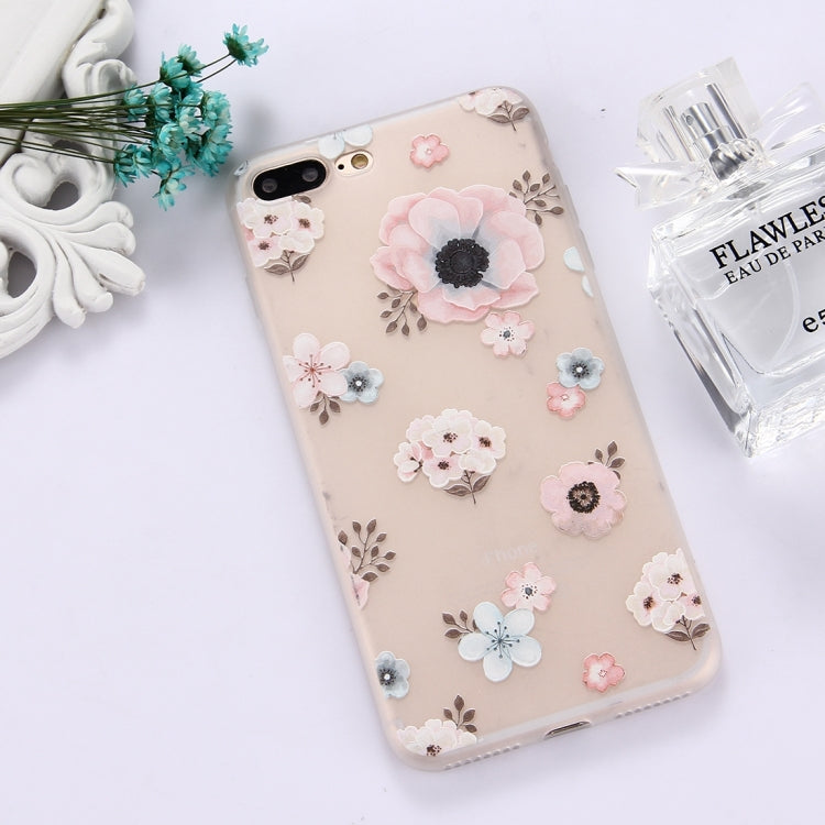 For iPhone 8 Plus & 7 Plus   TPU Frosted Embossed