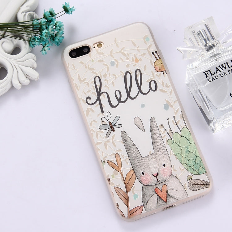 For iPhone 8 Plus & 7 Plus   TPU Frosted Embossed