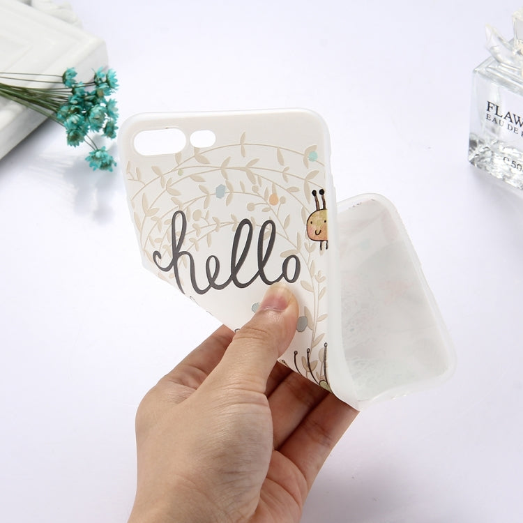 For iPhone 8 Plus & 7 Plus   TPU Frosted Embossed