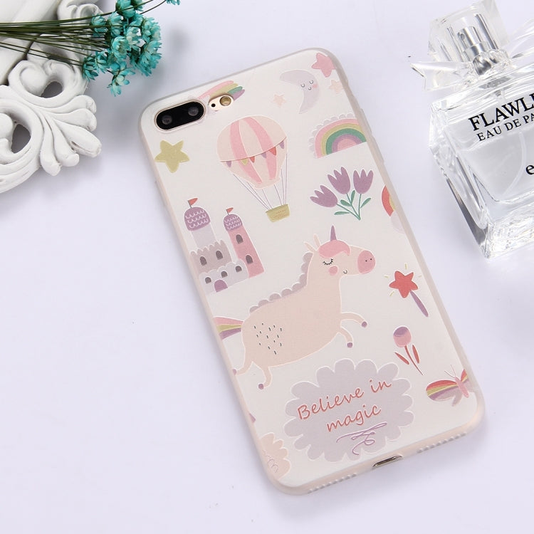 For iPhone 8 Plus & 7 Plus   TPU Frosted Embossed