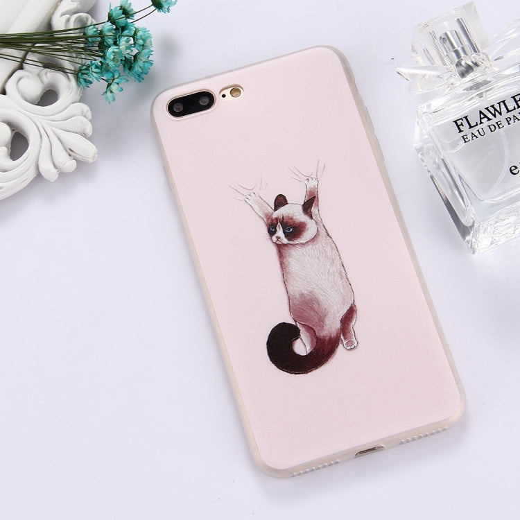 For iPhone 8 Plus & 7 Plus   TPU Frosted Embossed