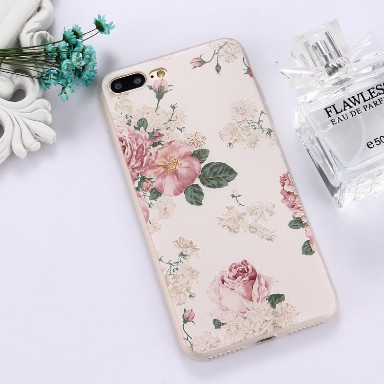 For iPhone 8 Plus & 7 Plus   TPU Frosted Embossed