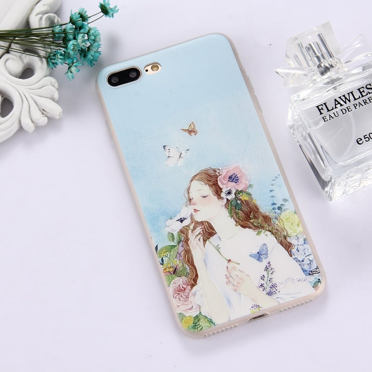 For iPhone 8 Plus & 7 Plus   TPU Frosted Embossed