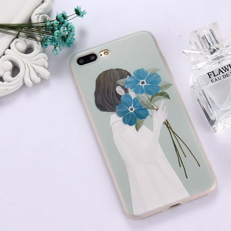 For iPhone 8 Plus & 7 Plus   TPU Frosted Embossed