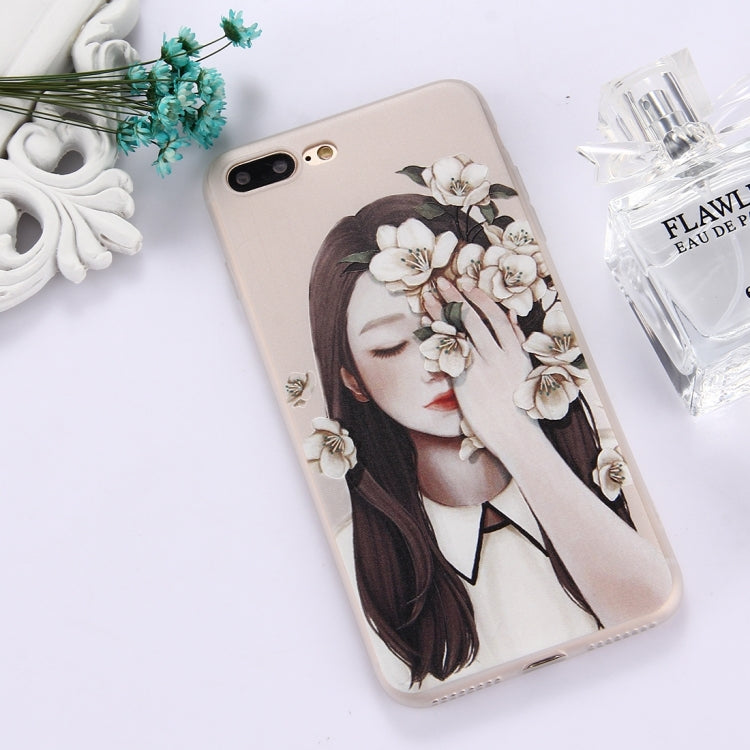 For iPhone 8 Plus & 7 Plus   TPU Frosted Embossed