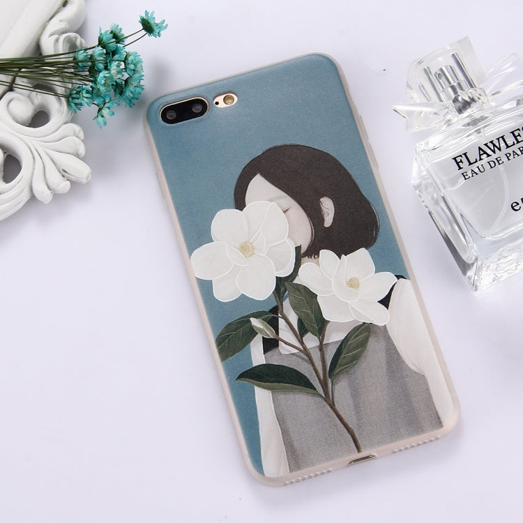 For iPhone 8 Plus & 7 Plus   TPU Frosted Embossed