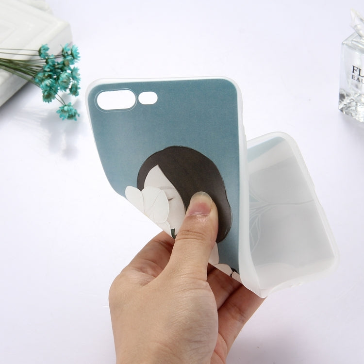 For iPhone 8 Plus & 7 Plus   TPU Frosted Embossed