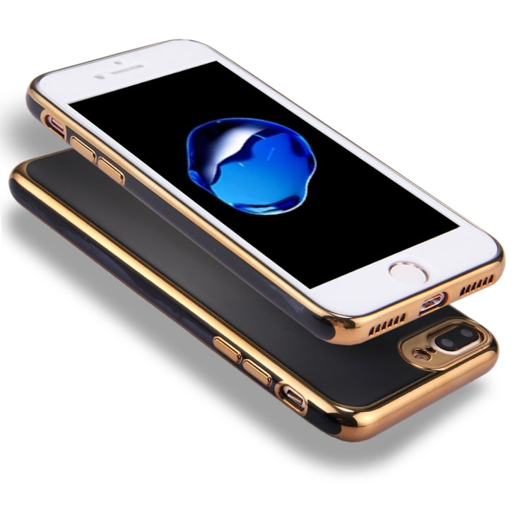 For iPhone 8 Plus & 7 Plus   360 Degree Shockproof Detachable Electroplating TPU + PC Combination Protective Case with White PC Cover