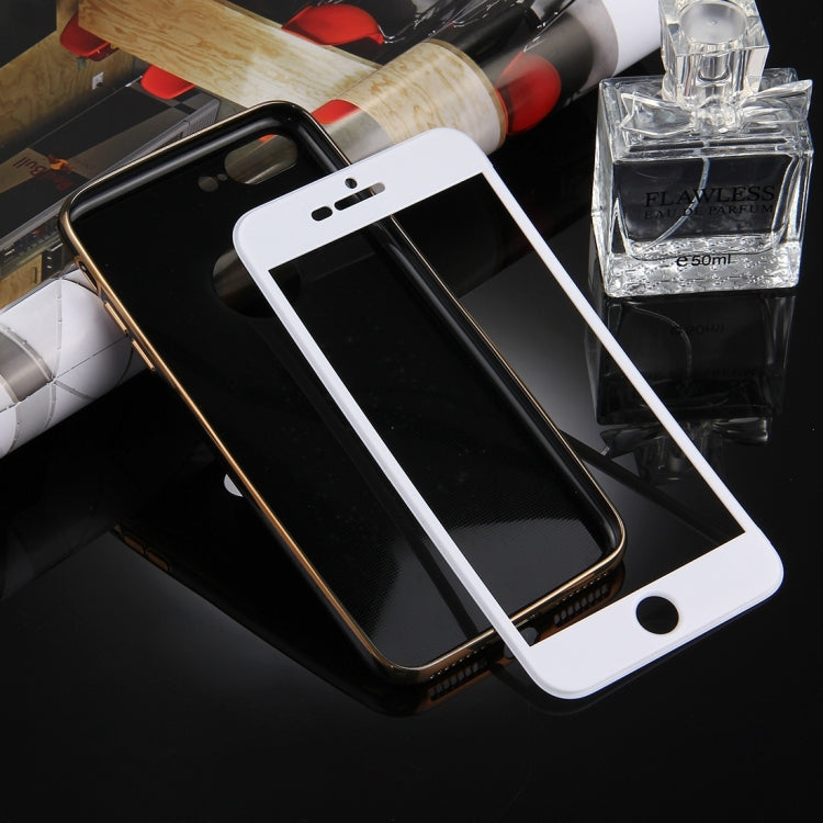 For iPhone 8 Plus & 7 Plus   360 Degree Shockproof Detachable Electroplating TPU + PC Combination Protective Case with White PC Cover