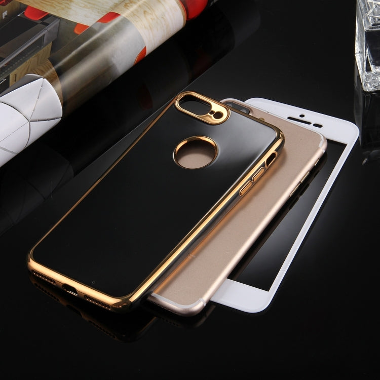 For iPhone 8 Plus & 7 Plus   360 Degree Shockproof Detachable Electroplating TPU + PC Combination Protective Case with White PC Cover