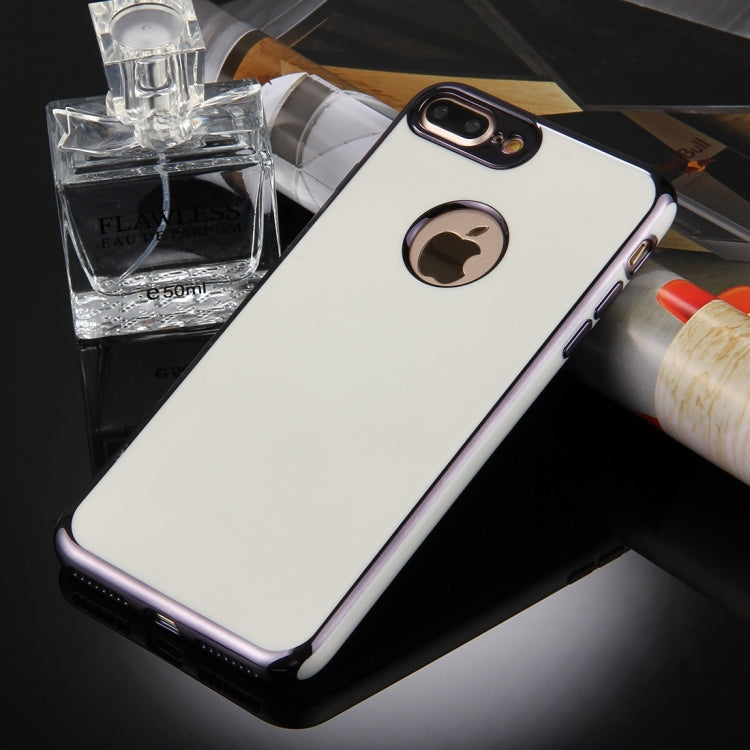For iPhone 8 Plus & 7 Plus   360 Degree Shockproof Detachable Electroplating TPU + PC Combination Protective Case with White PC Cover