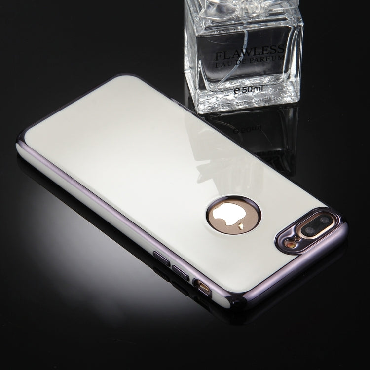 For iPhone 8 Plus & 7 Plus   360 Degree Shockproof Detachable Electroplating TPU + PC Combination Protective Case with White PC Cover