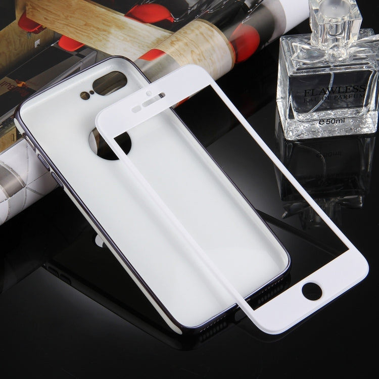 For iPhone 8 Plus & 7 Plus   360 Degree Shockproof Detachable Electroplating TPU + PC Combination Protective Case with White PC Cover