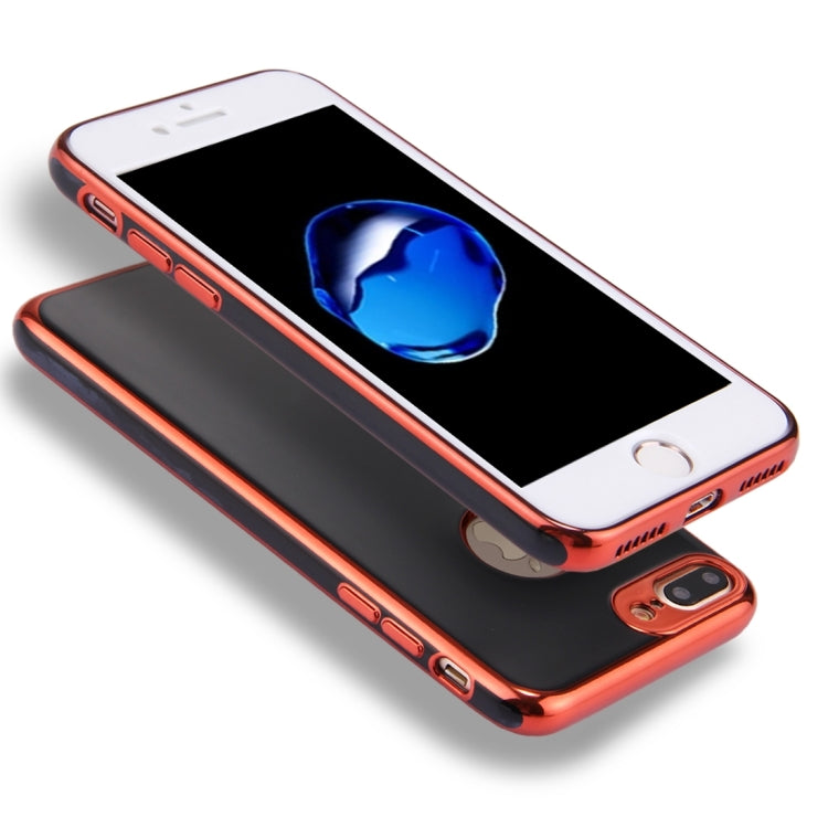 For iPhone 8 Plus & 7 Plus   360 Degree Shockproof Detachable Electroplating TPU + PC Combination Protective Case with White PC Cover