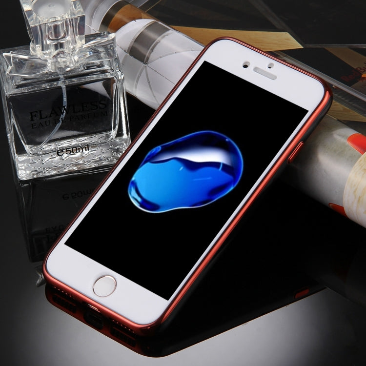 For iPhone 8 Plus & 7 Plus   360 Degree Shockproof Detachable Electroplating TPU + PC Combination Protective Case with White PC Cover