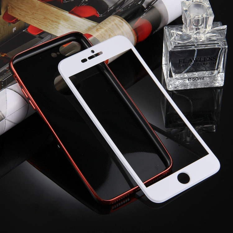 For iPhone 8 Plus & 7 Plus   360 Degree Shockproof Detachable Electroplating TPU + PC Combination Protective Case with White PC Cover