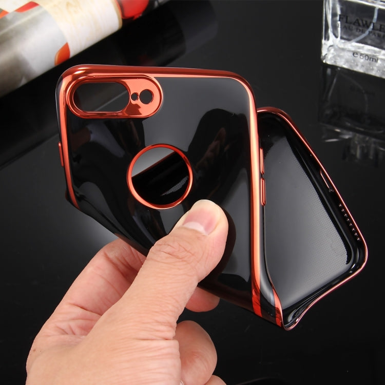 For iPhone 8 Plus & 7 Plus   360 Degree Shockproof Detachable Electroplating TPU + PC Combination Protective Case with White PC Cover