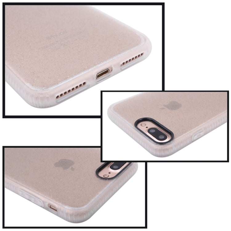 For iPhone 8 Plus & 7 Plus   Glitter Powder Drop-proof Protective Back Cover Case