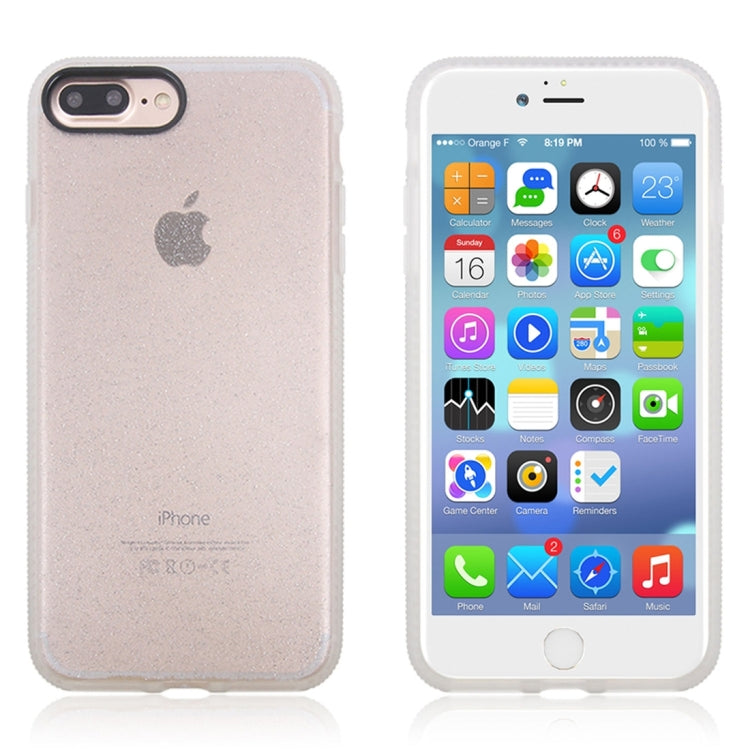 For iPhone 8 Plus & 7 Plus   Glitter Powder Drop-proof Protective Back Cover Case