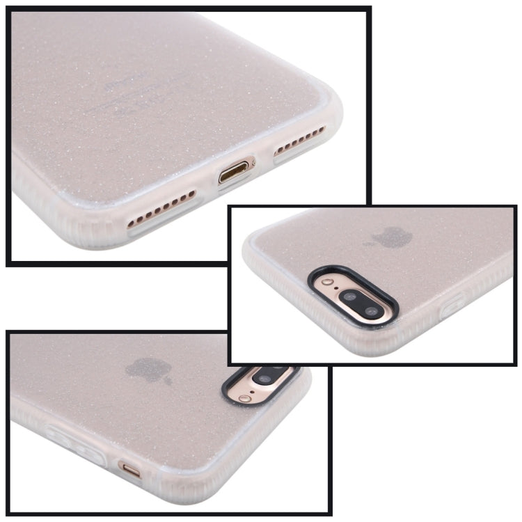 For iPhone 8 Plus & 7 Plus   Glitter Powder Drop-proof Protective Back Cover Case