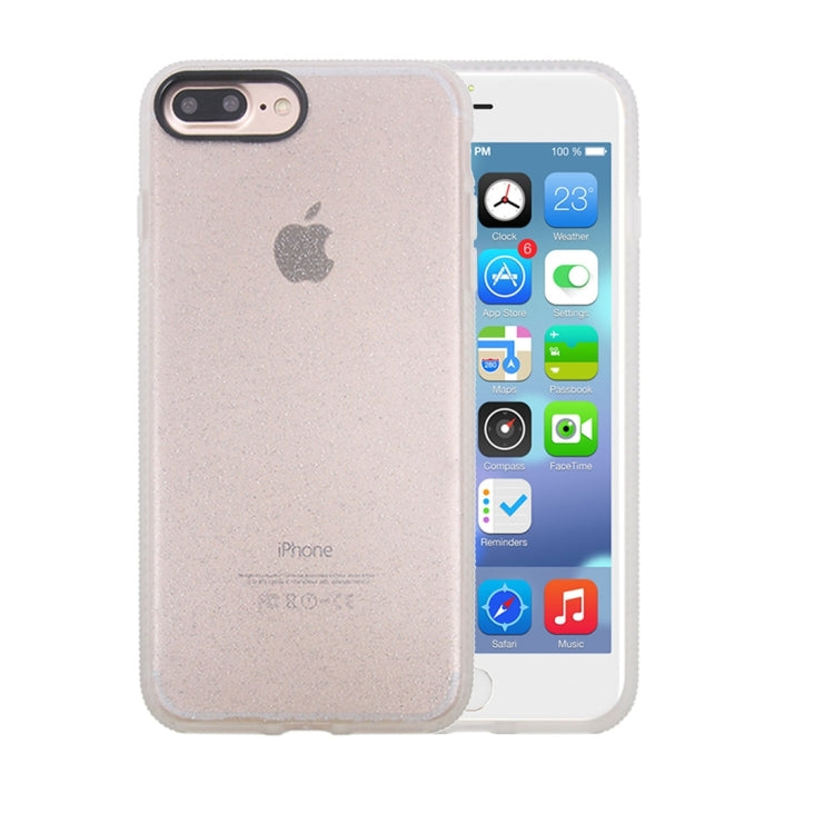 For iPhone 8 Plus & 7 Plus   Glitter Powder Drop-proof Protective Back Cover Case