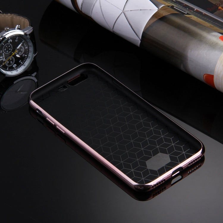 For iPhone 8 Plus & 7 Plus   Artistic Carbon Fibre Texture Soft TPU Protective Case Back Cover