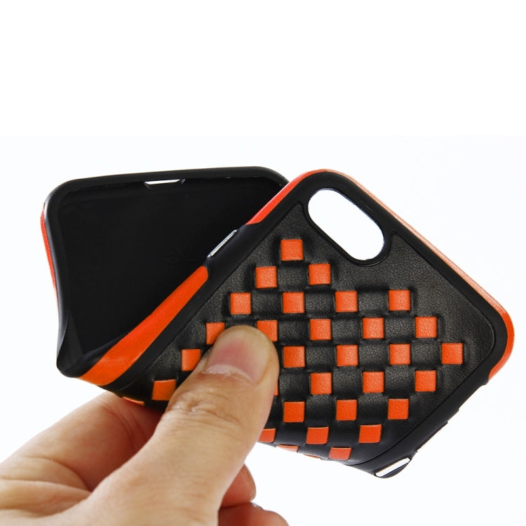 For iPhone 8 Plus & 7 Plus   Diamond Knit Texture TPU Paste Skin Protective Case