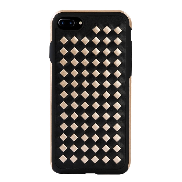 For iPhone 8 Plus & 7 Plus   Diamond Knit Texture TPU Paste Skin Protective Case