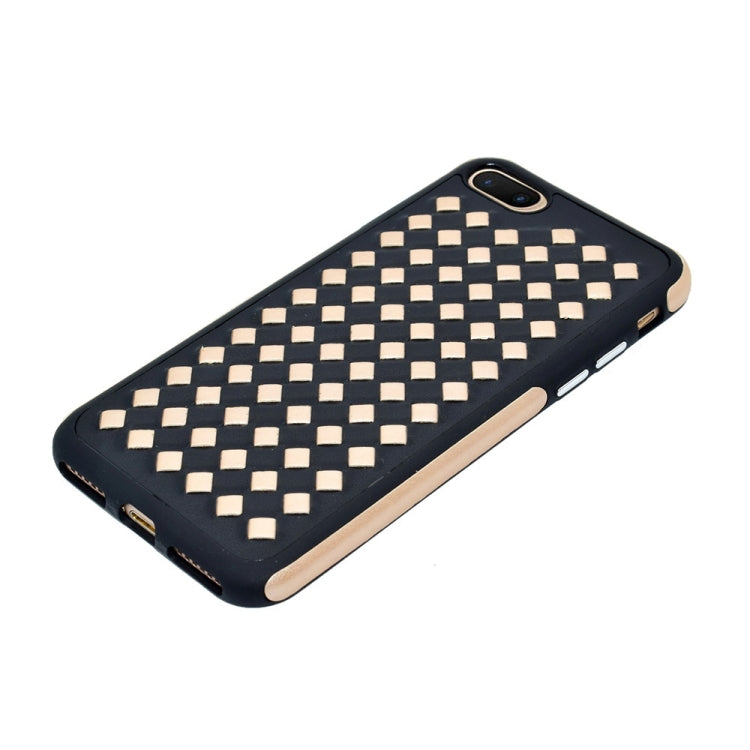 For iPhone 8 Plus & 7 Plus   Diamond Knit Texture TPU Paste Skin Protective Case